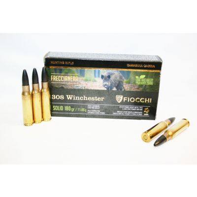 Нарезные патроны к. 308 Win Fiocchi 11,66 Freccia Nera с пулей ;Solid Expansion;